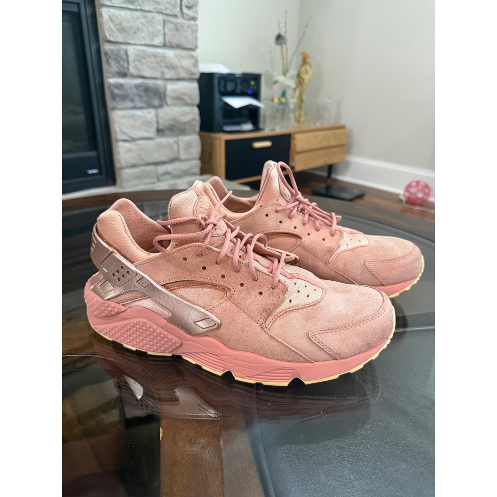 Men's Pink Suede Athletic Sneakers